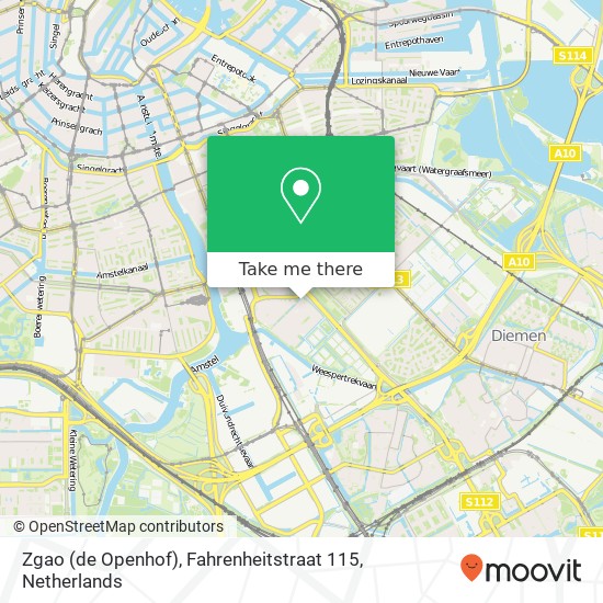 Zgao (de Openhof), Fahrenheitstraat 115 map