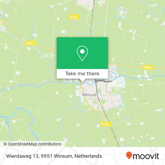 Wierdaweg 13, 9951 Winsum Karte