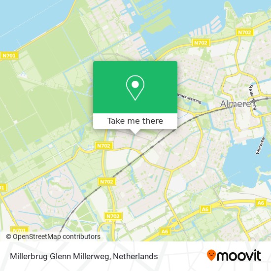 Millerbrug Glenn Millerweg map