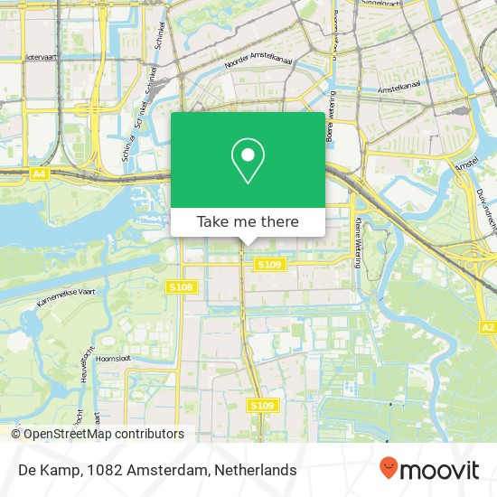 De Kamp, 1082 Amsterdam Karte