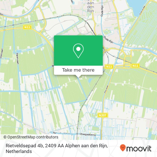 Rietveldsepad 4b, 2409 AA Alphen aan den Rijn map