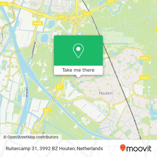 Ruitercamp 31, 3992 BZ Houten map