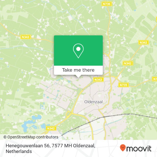 Henegouwenlaan 56, 7577 MH Oldenzaal Karte