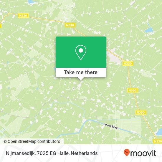 Nijmansedijk, 7025 EG Halle map