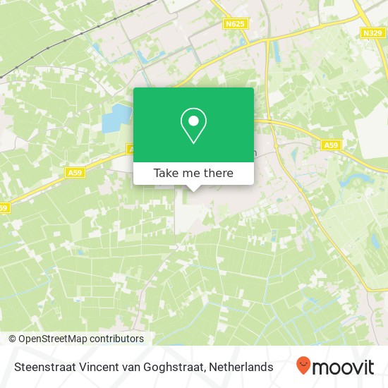 Steenstraat Vincent van Goghstraat map