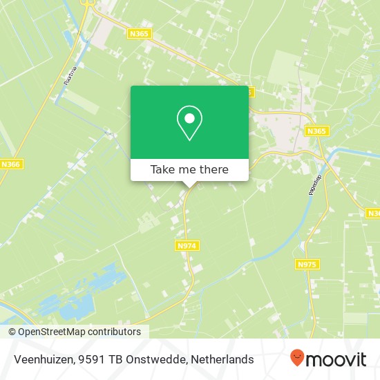 Veenhuizen, 9591 TB Onstwedde Karte