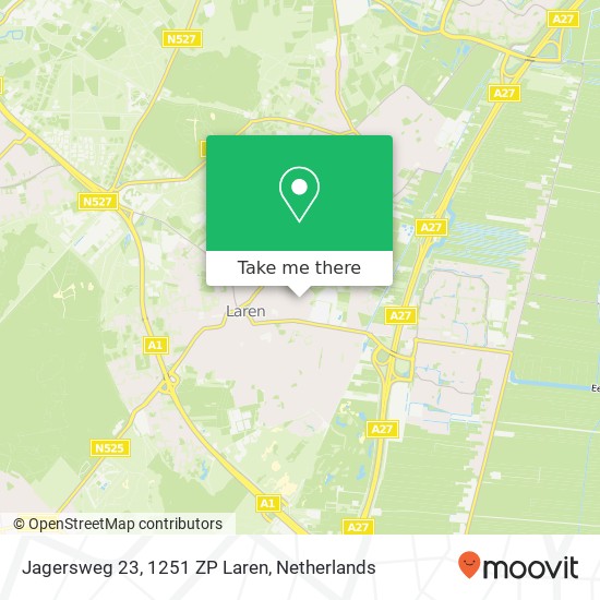 Jagersweg 23, 1251 ZP Laren map