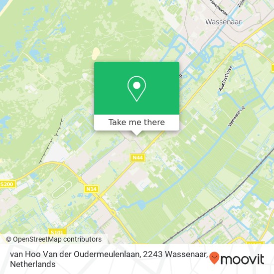 van Hoo Van der Oudermeulenlaan, 2243 Wassenaar Karte