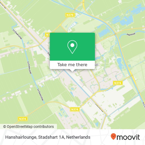 Hanshairlounge, Stadshart 1A map