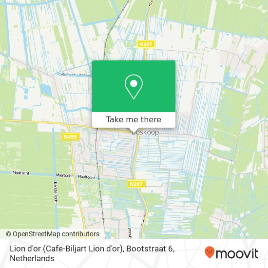 Lion d'or (Cafe-Biljart Lion d'or), Bootstraat 6 Karte