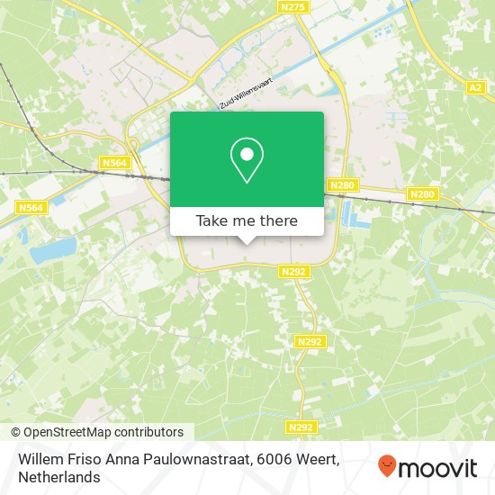 Willem Friso Anna Paulownastraat, 6006 Weert map