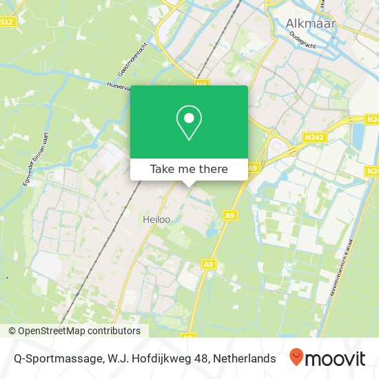 Q-Sportmassage, W.J. Hofdijkweg 48 Karte