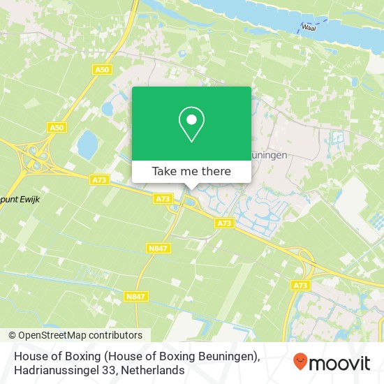 House of Boxing (House of Boxing Beuningen), Hadrianussingel 33 Karte