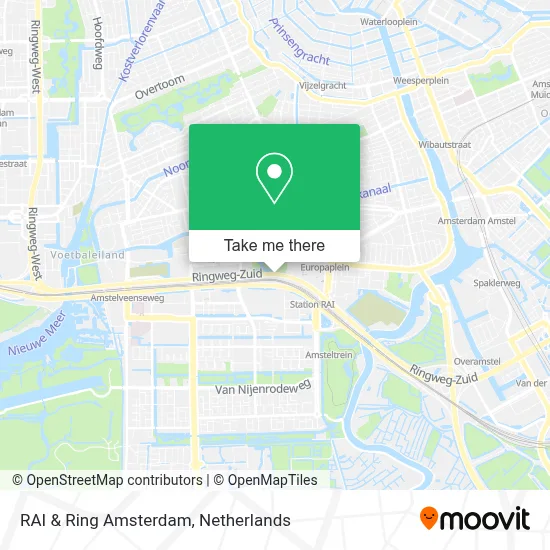 RAI & Ring Amsterdam map
