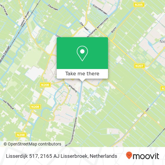 Lisserdijk 517, 2165 AJ Lisserbroek map