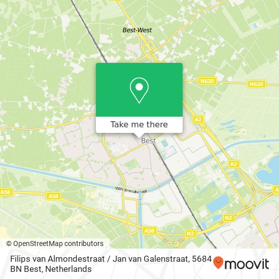 Filips van Almondestraat / Jan van Galenstraat, 5684 BN Best map