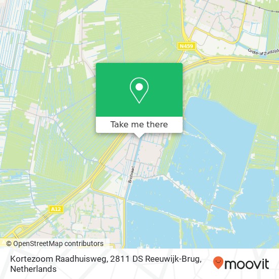 Kortezoom Raadhuisweg, 2811 DS Reeuwijk-Brug map