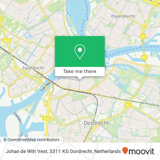 Johan de Witt Vest, 3311 KG Dordrecht map