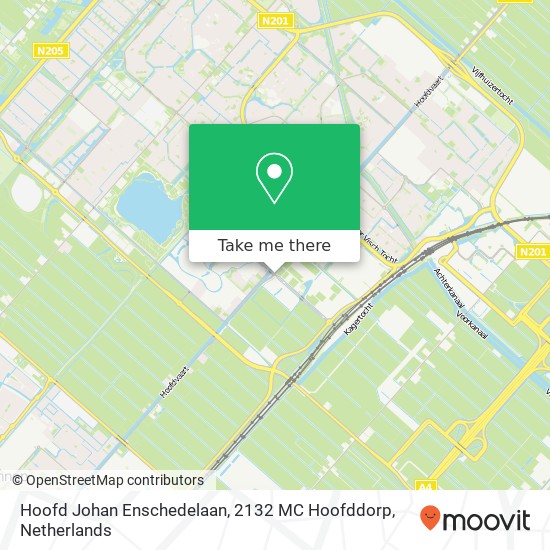 Hoofd Johan Enschedelaan, 2132 MC Hoofddorp map