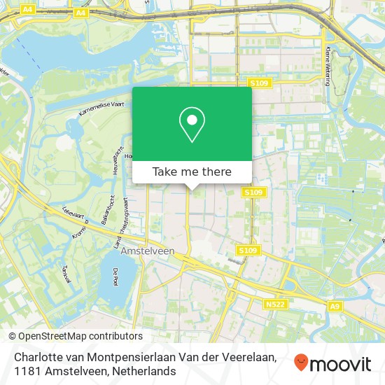 Charlotte van Montpensierlaan Van der Veerelaan, 1181 Amstelveen map