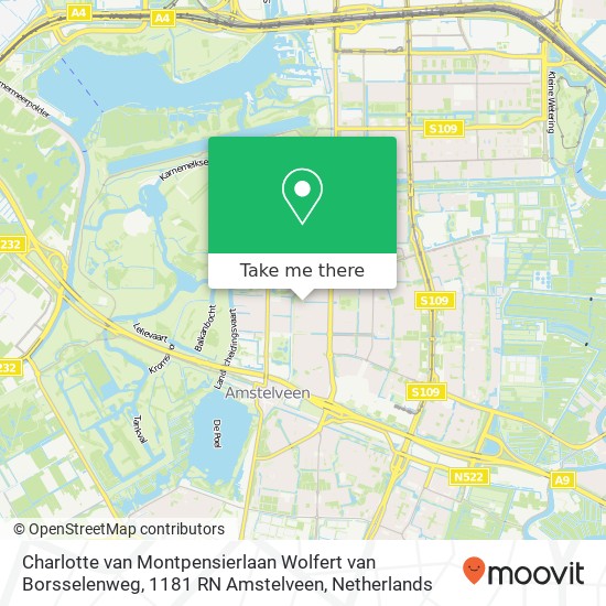 Charlotte van Montpensierlaan Wolfert van Borsselenweg, 1181 RN Amstelveen Karte