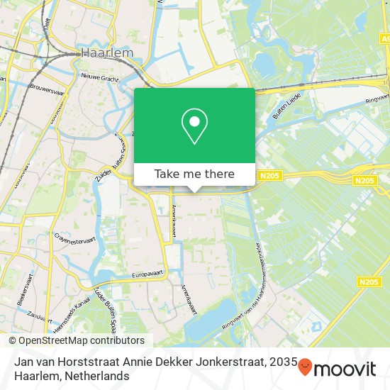 Jan van Horststraat Annie Dekker Jonkerstraat, 2035 Haarlem map