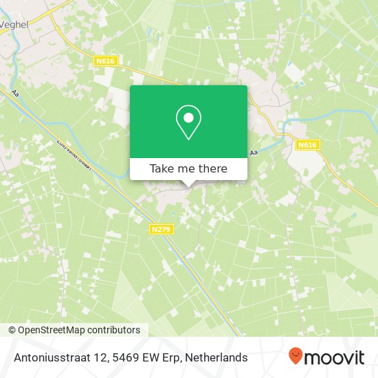 Antoniusstraat 12, 5469 EW Erp map