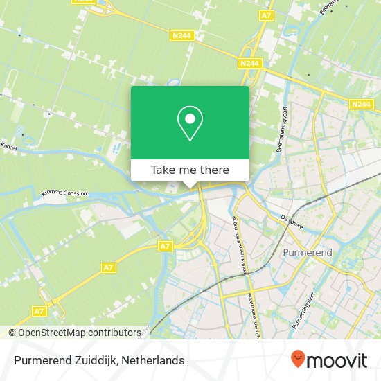 Purmerend Zuiddijk map