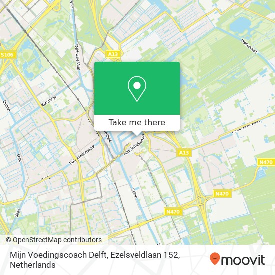 Mijn Voedingscoach Delft, Ezelsveldlaan 152 map