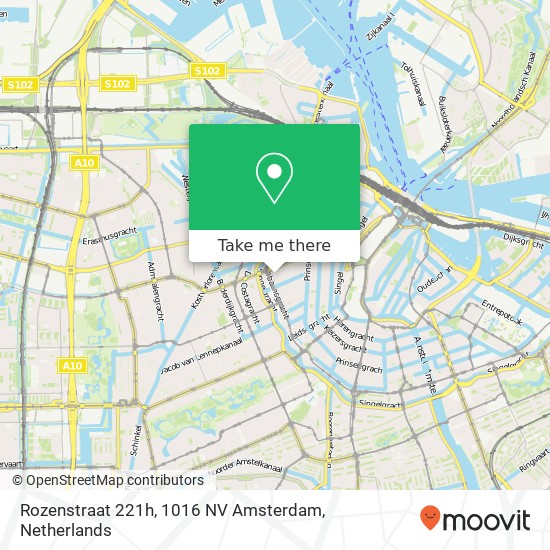 Rozenstraat 221h, 1016 NV Amsterdam Karte