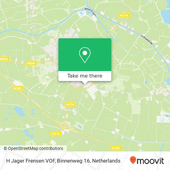 H Jager Frensen VOF, Binnenweg 16 map