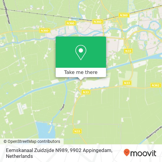 Eemskanaal Zuidzijde N989, 9902 Appingedam Karte