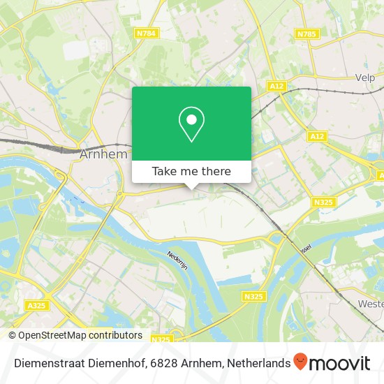 Diemenstraat Diemenhof, 6828 Arnhem map