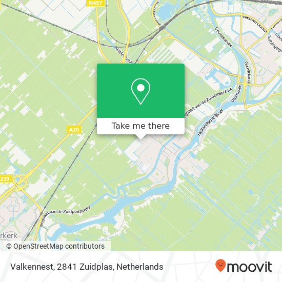 Valkennest, 2841 Zuidplas map