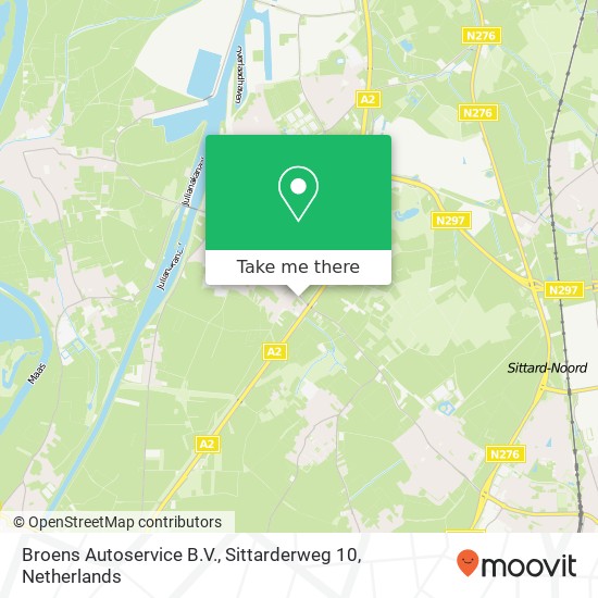 Broens Autoservice B.V., Sittarderweg 10 map