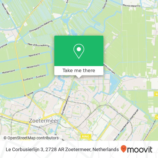 Le Corbusierlijn 3, 2728 AR Zoetermeer Karte