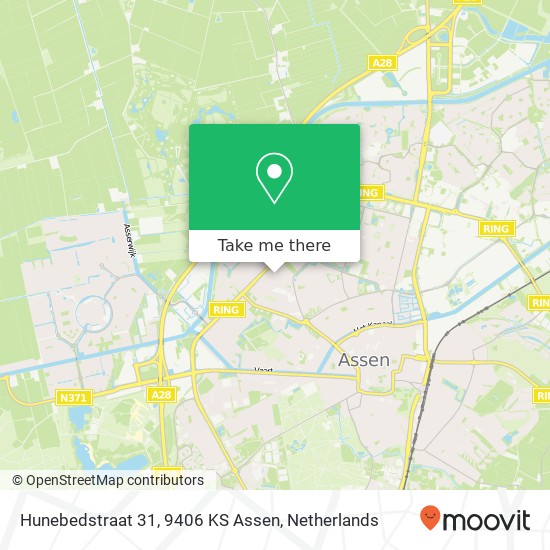 Hunebedstraat 31, 9406 KS Assen map