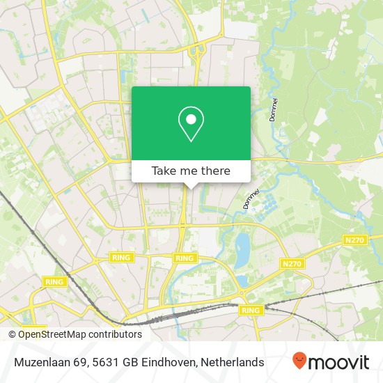 Muzenlaan 69, 5631 GB Eindhoven map