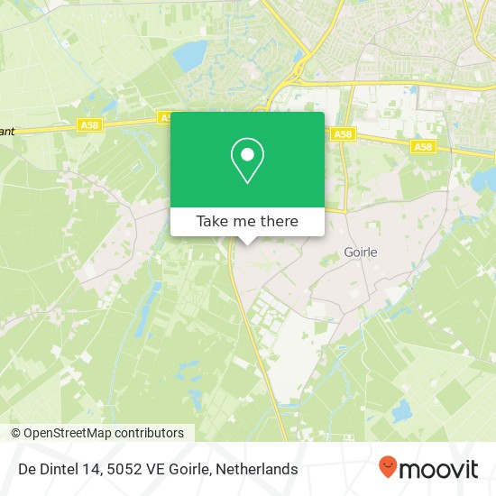 De Dintel 14, 5052 VE Goirle map