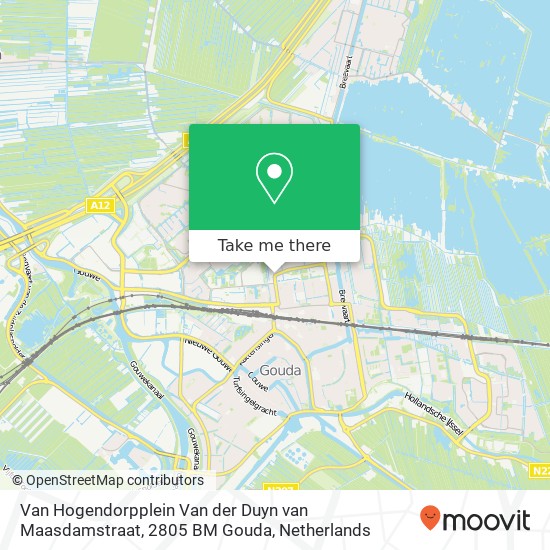 Van Hogendorpplein Van der Duyn van Maasdamstraat, 2805 BM Gouda map
