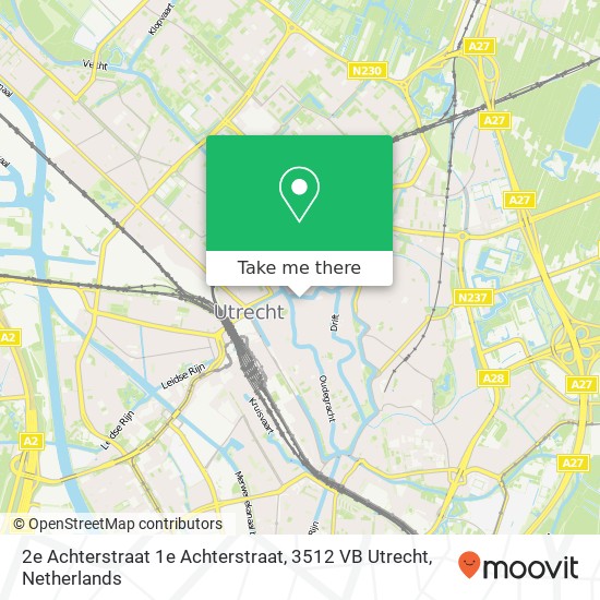 2e Achterstraat 1e Achterstraat, 3512 VB Utrecht map