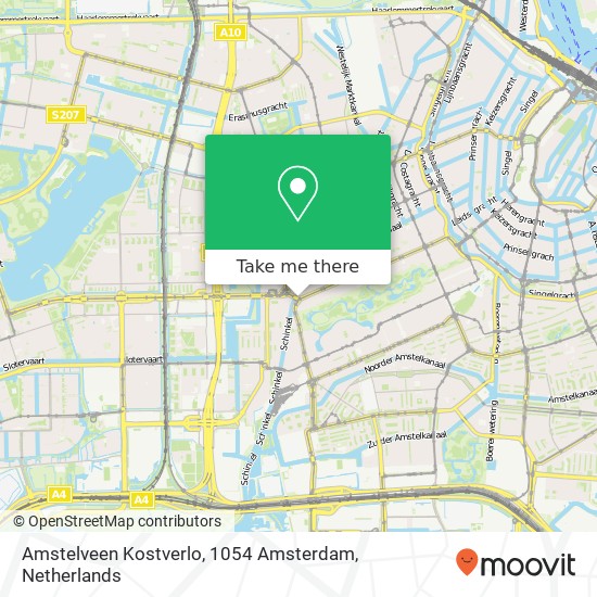 Amstelveen Kostverlo, 1054 Amsterdam map