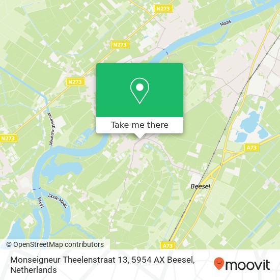 Monseigneur Theelenstraat 13, 5954 AX Beesel map