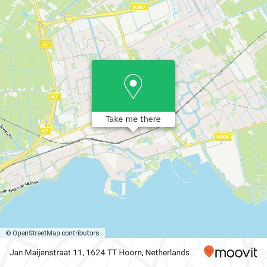 Jan Maijenstraat 11, 1624 TT Hoorn map