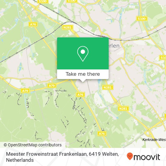 Meester Froweinstraat Frankenlaan, 6419 Welten map