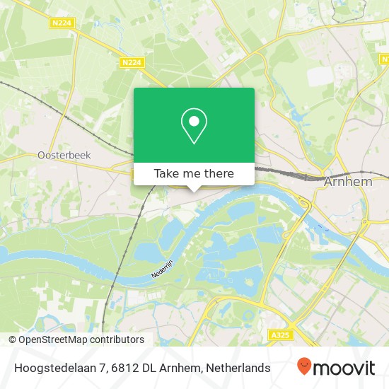 Hoogstedelaan 7, 6812 DL Arnhem Karte