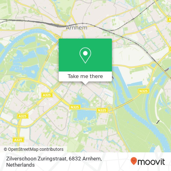 Zilverschoon Zuringstraat, 6832 Arnhem map