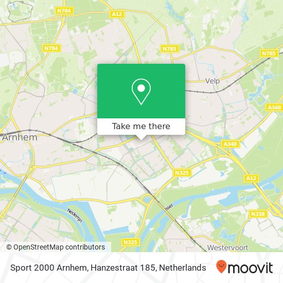 Sport 2000 Arnhem, Hanzestraat 185 map