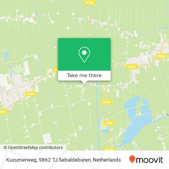 Kuzumerweg, 9862 TJ Sebaldeburen map
