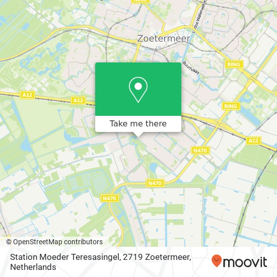 Station Moeder Teresasingel, 2719 Zoetermeer Karte